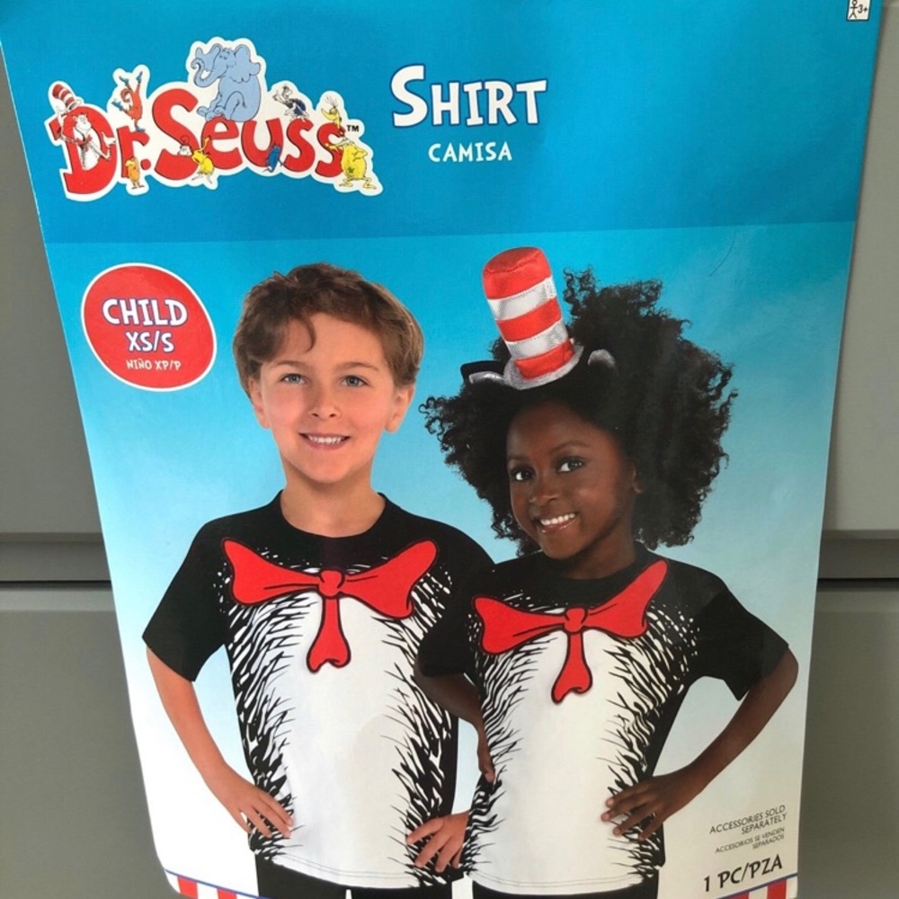 Dr. Seuss Kids Costume Shirt - Black, White, and Red